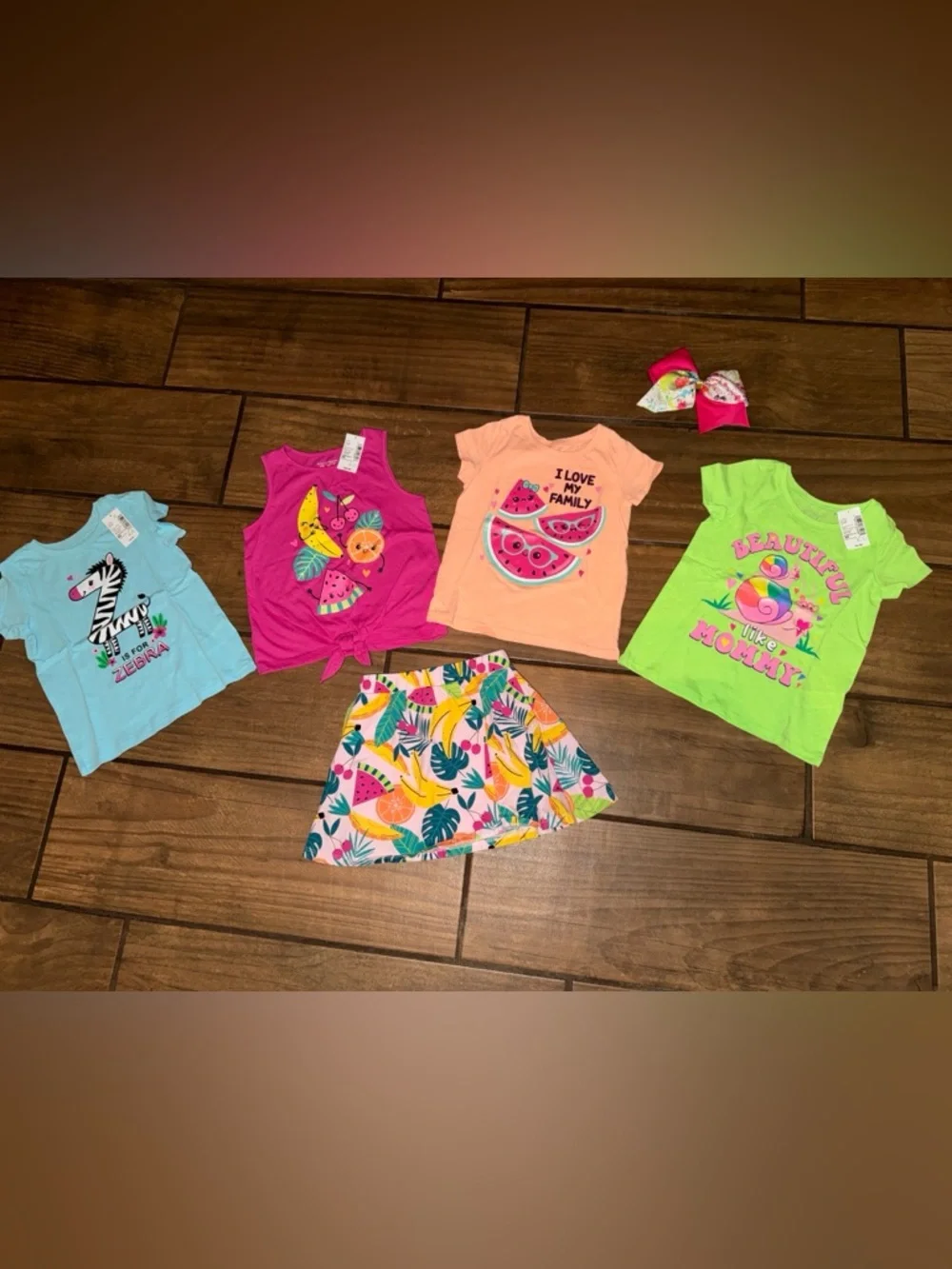 NWT Adorable vibrant The Childrens Place Girls Toddler bundle 4T plus beach toys - Picture 2 of 5